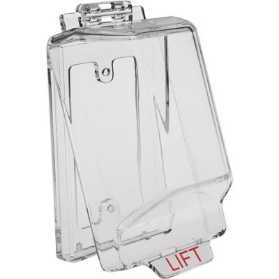 VANDAL AND WEATHER RESISTANT CLEAR LIFT COVER FOR PUSH/EXIT SWITCH