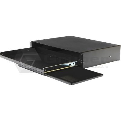 GRUBER RACK MOUNT KEYBOARD / MOUSE & MONITOR SHELF, 19" x 14", 2U, FLUSH MOUNT