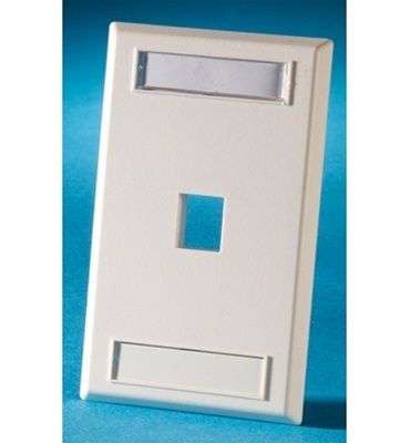 ORTRONICS TECH CHOICE SINGLE-GANG 1-HOLE FACEPLATE (FOG WHITE)