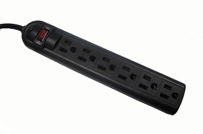 WELTRON POWER STRIP, SURGE, 6-OUTLET, 15A, 20' CORD, BLK